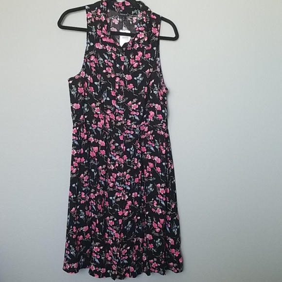 Torrid Romantic Summer NWT button front floral challis sleeveless dress large - Picture 3 of 10